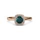 3 - Alaina Signature London Blue Topaz and Diamond Halo Engagement Ring 