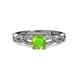 3 - Anwil Signature Peridot and Diamond Engagement Ring 
