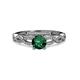 3 - Anwil Signature Emerald and Diamond Engagement Ring 