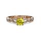 3 - Anwil Signature Yellow and White Diamond Engagement Ring 