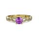3 - Anwil Signature Amethyst and Diamond Engagement Ring 