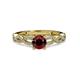 3 - Anwil Signature Red Garnet and Diamond Engagement Ring 