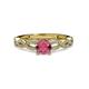3 - Anwil Signature Rhodolite Garnet and Diamond Engagement Ring 