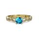 3 - Anwil Signature London Blue Topaz and Diamond Engagement Ring 