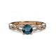 3 - Anwil Signature Blue and White Diamond Engagement Ring 