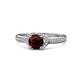 1 - Analia Signature Red Garnet and Diamond Engagement Ring 