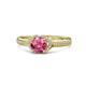 1 - Analia Signature Pink Tourmaline and Diamond Engagement Ring 