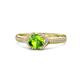1 - Analia Signature Peridot and Diamond Engagement Ring 
