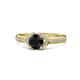 1 - Analia Signature Black and White Diamond Engagement Ring 