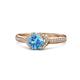 1 - Analia Signature Blue Topaz and Diamond Engagement Ring 