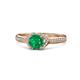 1 - Analia Signature Emerald and Diamond Engagement Ring 