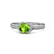 1 - Analia Signature Peridot and Diamond Engagement Ring 