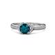 1 - Analia Signature London Blue Topaz and Diamond Engagement Ring 