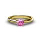1 - Akila Pink Sapphire Solitaire Engagement Ring 