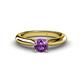 1 - Akila Amethyst Solitaire Engagement Ring 