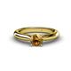 1 - Akila Citrine Solitaire Engagement Ring 