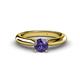 1 - Akila Iolite Solitaire Engagement Ring 