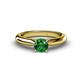 1 - Akila Emerald Solitaire Engagement Ring 