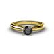1 - Akila Black Diamond Solitaire Engagement Ring 