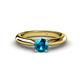 1 - Akila Blue Diamond Solitaire Engagement Ring 