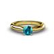 1 - Akila London Blue Topaz Solitaire Engagement Ring 