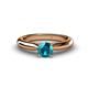 1 - Akila London Blue Topaz Solitaire Engagement Ring 