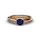 1 - Akila Blue Sapphire Solitaire Engagement Ring 