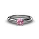 1 - Akila Pink Tourmaline Solitaire Engagement Ring 