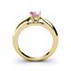 4 - Akila Pink Tourmaline Solitaire Engagement Ring 