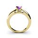 4 - Akila Amethyst Solitaire Engagement Ring 