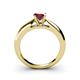 4 - Akila Red Garnet Solitaire Engagement Ring 