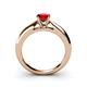 4 - Akila Ruby Solitaire Engagement Ring 