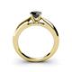 4 - Akila Black Diamond Solitaire Engagement Ring 
