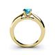 4 - Akila Blue Diamond Solitaire Engagement Ring 