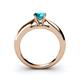 4 - Akila London Blue Topaz Solitaire Engagement Ring 