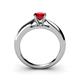 4 - Akila Ruby Solitaire Engagement Ring 