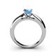 4 - Akila Blue Topaz Solitaire Engagement Ring 