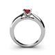 4 - Akila Red Garnet Solitaire Engagement Ring 