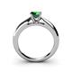 4 - Akila Emerald Solitaire Engagement Ring 