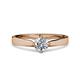 1 - Neve Signature 4 Prong Semi Mount Solitaire Engagement Ring 