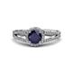 3 - Aylin Blue Sapphire and Diamond Halo Engagement Ring 