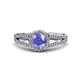 3 - Aylin Tanzanite and Diamond Halo Engagement Ring 