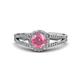 3 - Aylin Pink Tourmaline and Diamond Halo Engagement Ring 