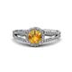 3 - Aylin Citrine and Diamond Halo Engagement Ring 