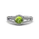 3 - Aylin Peridot and Diamond Halo Engagement Ring 