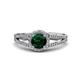 3 - Aylin Emerald and Diamond Halo Engagement Ring 