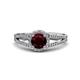 3 - Aylin Ruby and Diamond Halo Engagement Ring 