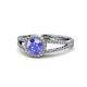 1 - Aylin Tanzanite and Diamond Halo Engagement Ring 