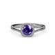 3 - Seana Iolite and Diamond Halo Engagement Ring 