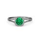 3 - Seana Emerald and Diamond Halo Engagement Ring 